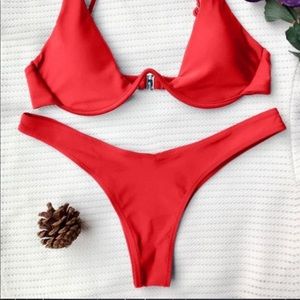 Red zaful thong bikini bottoms
